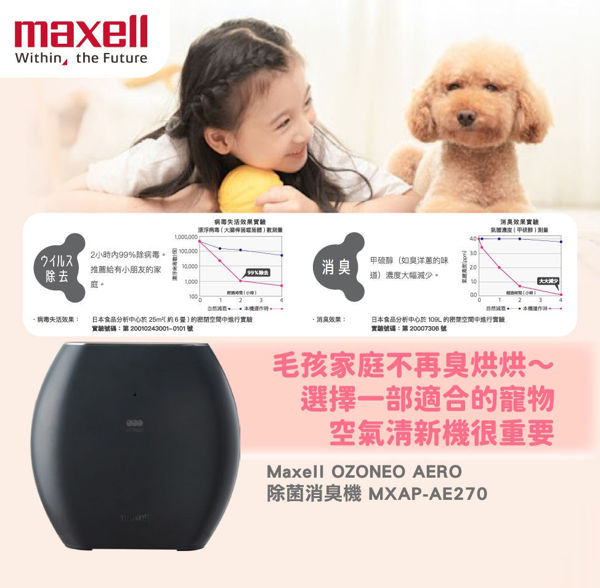 图片  麦克赛尔 Maxell -MXAP-AE270 OZONEO AERO 除菌消臭机  黑色