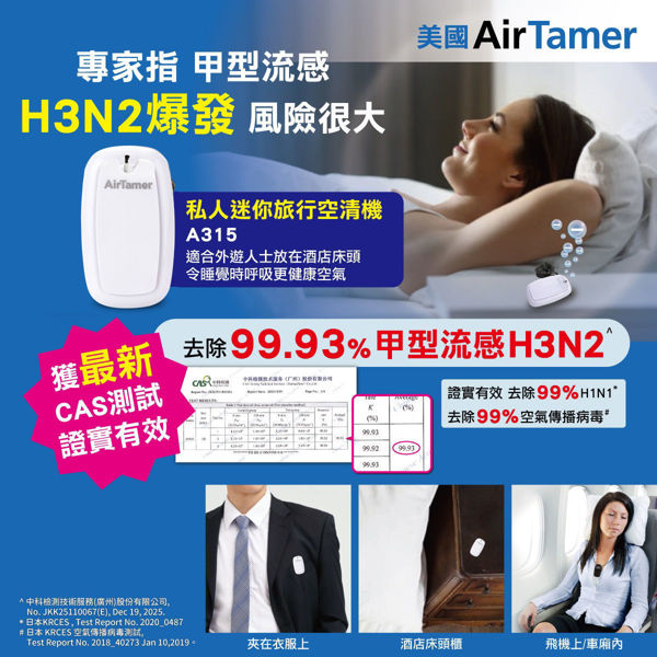 Picture of AirTamer - Mini Travel Air Purifier (Personal Rechargeable Air Purifier) A315 - White